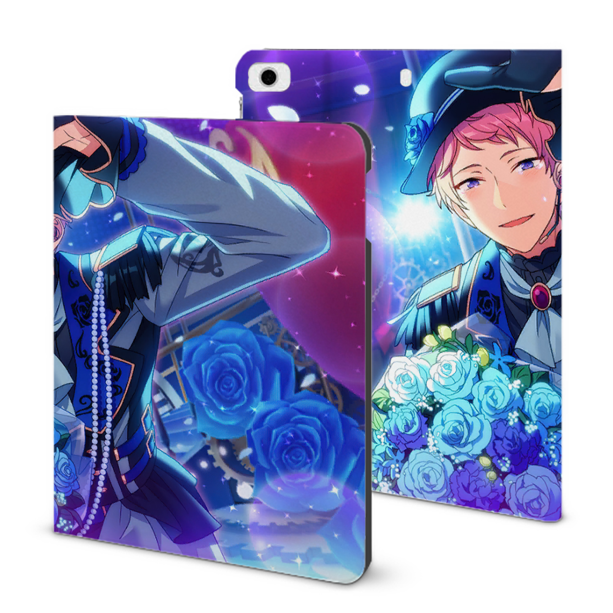 あんさんぶるスターズ! Ensemble Stars IPad ケース ブック型 PUレザー TPU 耐衝撃 軽量 薄型 ペン収納なし 全面保護 IPad 各モデル対応